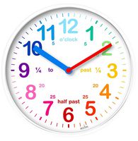 22522 - Teaching Time Wall Clock, White