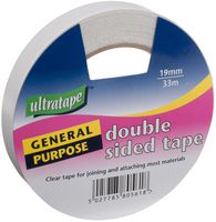 RT09401933 - Double Sided Clear Tape, 19mm x 33m
