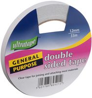 RT09201233 - Double Sided Clear Tape, 12mm x 33m