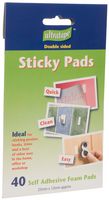RT0202SLV40 - 25mm x 12mm 40 Double Sided Self Adhesive Foam Pads, 1 Carded Pack