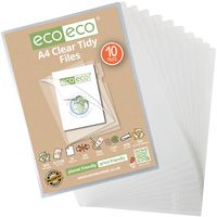 ECO023 - A4 Clear Tidy Files, 50% Recycled - Pack of 10