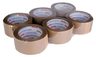 PACK6BUFF31548 - Buff Packaging Tape 50mm x 66m, 6 Pack