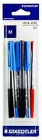 S524306 - Medium Ballpoint Pens, Pack of 6 (Assorted)