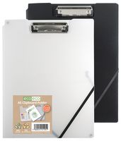 ECO105 - A5 50% Recycled Clipboard Folder, Black/Clear