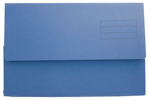 DW250-BLUZ - Foolscap Blue Document Wallets, Pack of 50