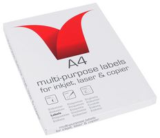 STW064034PP - Multi Purpose Self Adhesive Laser Labels 63.5x33.9mm, Pack of 100, Matt White