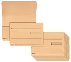 15840 - A4+ Manilla Document Wallets Pack of 25, Chamois