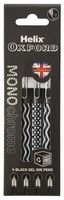 226800 - Monochrome Barrel Black Gel Pens, Pack of 4