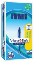 S0190433 - FlexGrip Ultra Medium Tip Retractable Ballpoint Pens, Blue 12 Pack