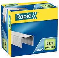 24859800 - 24/6mm Galvanised Standard Staples, 5000 Pack