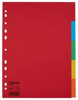 100199 - A4 Cardboard File Dividers, 5 Pack