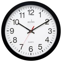 93/704B - Controller 368mm Silent Sweep Non-Ticking Wall Clock, White / Black