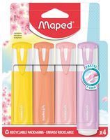 742546 - Fluo'Peps Pastel Highlighters, 4 Pack Assorted