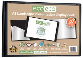 ECO096 - A3 Landscape Presentation Display Book, 20 Pockets
