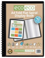 ECO134 - A4 Fold Flat Spiral Display Book, 40 Pockets