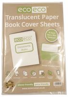 ECO181 - Self Adhesive Translucent Book Cover Sheets, 48cm x 35cm, 10 Pack