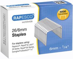 S11662Z3. - 26/6mm Galvanised Metal Staples - Pack of 5000
