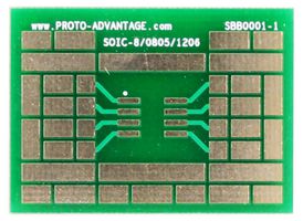SBB0001-1 - SOIC-8 with 0805 & 1206 SMT Adaptor Breadboard