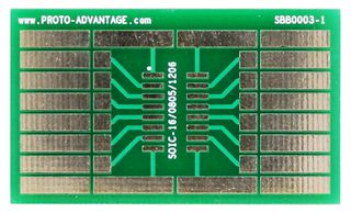 SBB0003-1 - SOIC-16 with 0805 & 1206 SMT Adaptor Breadboard