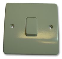 K4870WHI - Logic Plus 1 Gang 1 Way Light Switch, 10AX White