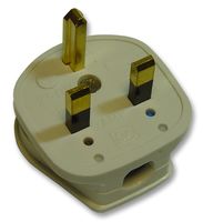 647WHI - Non-Standard T-Shaped UK Mains Plug with 13A Fuse, White