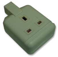 ELS13WHI - 13A Rubber Socket, 1 Gang White
