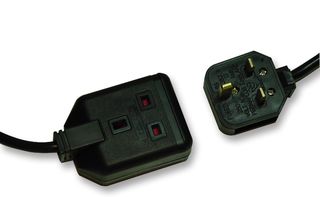 EXS13/110 BLACK - Heavy Duty Single Socket Extension Lead, 10m Black