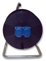 8062 - 2 Gang Empty Cable Drum, 240V, 16A, Black