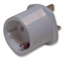 PELB1494 - Schuko to UK Mains Plug Travel Adaptor White