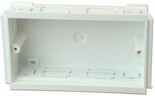 VTS7035WHI - 2 Gang Dado Trunking Back Box, 35mm