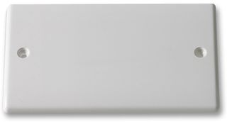 895 - 2 Gang Blanking Plate, White