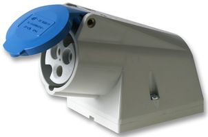 PE1663PPB - 16A, 240V, Surface Mount CEE Socket, 2P+E, Blue, IP44