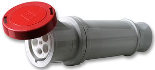 PEW12565PVA - 125A, 415V, Cable Mount CEE Socket, 3P+N+E, Red, IP67