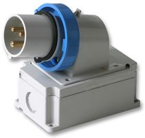 PEW3263SMA - 32A, 240V, Surface Mount CEE Appliance Inlet, 2P+E, Blue, IP67
