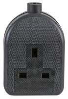 PELB1578 - Rubber Trailing Socket, 1 Gang, 250V, 13A, Black