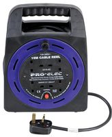 PELB1590 - 4 Gang Mains Extension Handbag Cable Reel, 15m