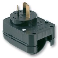 SAN3-BK-NR - Grounded Euro to Australian Converter Plug, 10A, Black