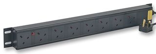 V13A/SAF/8 - 8 Way Filtered UK PDU - Vertical Rack Mount