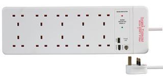 PELB1641 - 10 Gang Surge Protected Extension Lead, 2m White