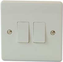 CCA012 - 2 Gang 2 Way 10A Light Switch