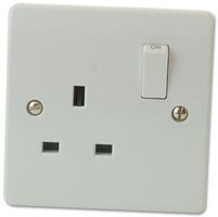 CCA605 - 13A 1 Gang Switched Socket, White