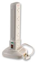 PELB1657 - 10 Gang Switched Surge Protected Tower Extension, 2m, White