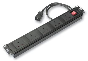 H15U13A/5/C20 - 5 Way UK PDU with IEC C20 Plug - Horizontal Rack Mount