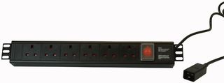 H15U13A/6/C20 - 6 Way UK PDU with IEC C20 Plug - Horizontal Rack Mount