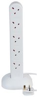 PELB1675 - 10 Gang Tower Extension Lead, 2m White