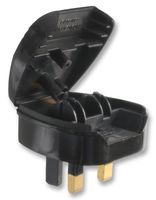 PC8338-BK-R-5A - Euro 2 Pin to UK Mains Plug Converter with 5A Fuse, Black