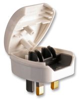 PC8338-WH-R-5A - Euro 2 Pin to UK Mains Plug Converter with 5A Fuse, White