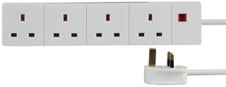 PELB1750 - 4 Gang Mains Extension Lead, 3m, White