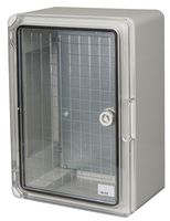 DED012 - IP65 ABS Wall Mount Enclosure with Transparent Door - 350x250x130mm