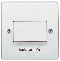 4017 - 1 Gang 6A 3 Pole Fan Isolator Switch, White